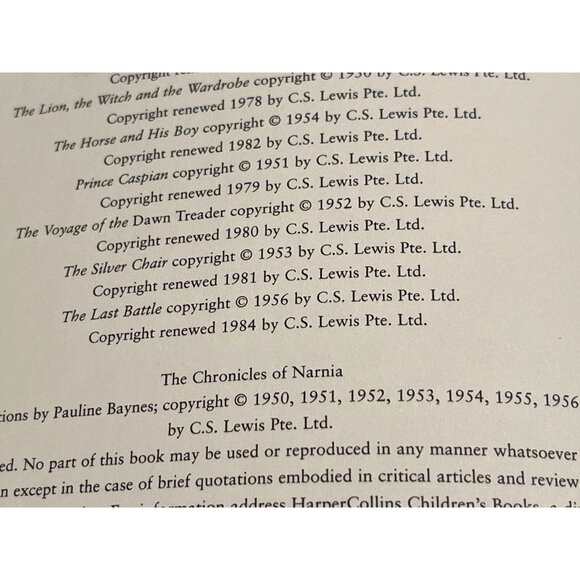 The Chronicles Of Narnia Book Cover Poster "The Original Novels By C.S. Lewis" W - Picture 5 of 7